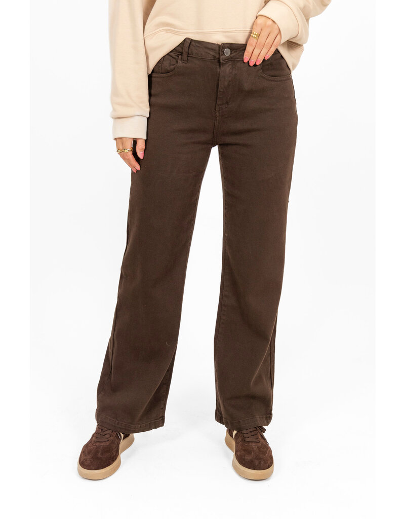 21Jewelz Wide leg jeans - choco bruin