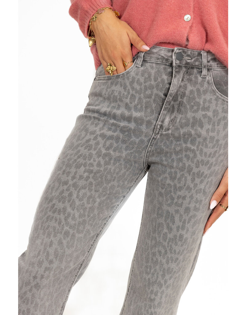 21Jewelz Wide leg jeans - panter grijs