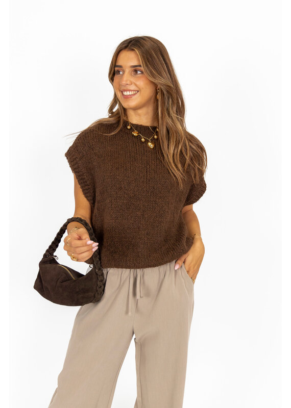 21Jewelz Knitted Spencer - bruin