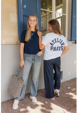 21Jewelz Effen basic truitje met korte mouw - navy