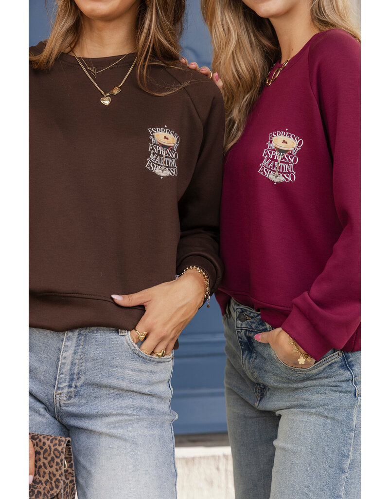 21Jewelz Sweater Espresso Martini - bordeaux