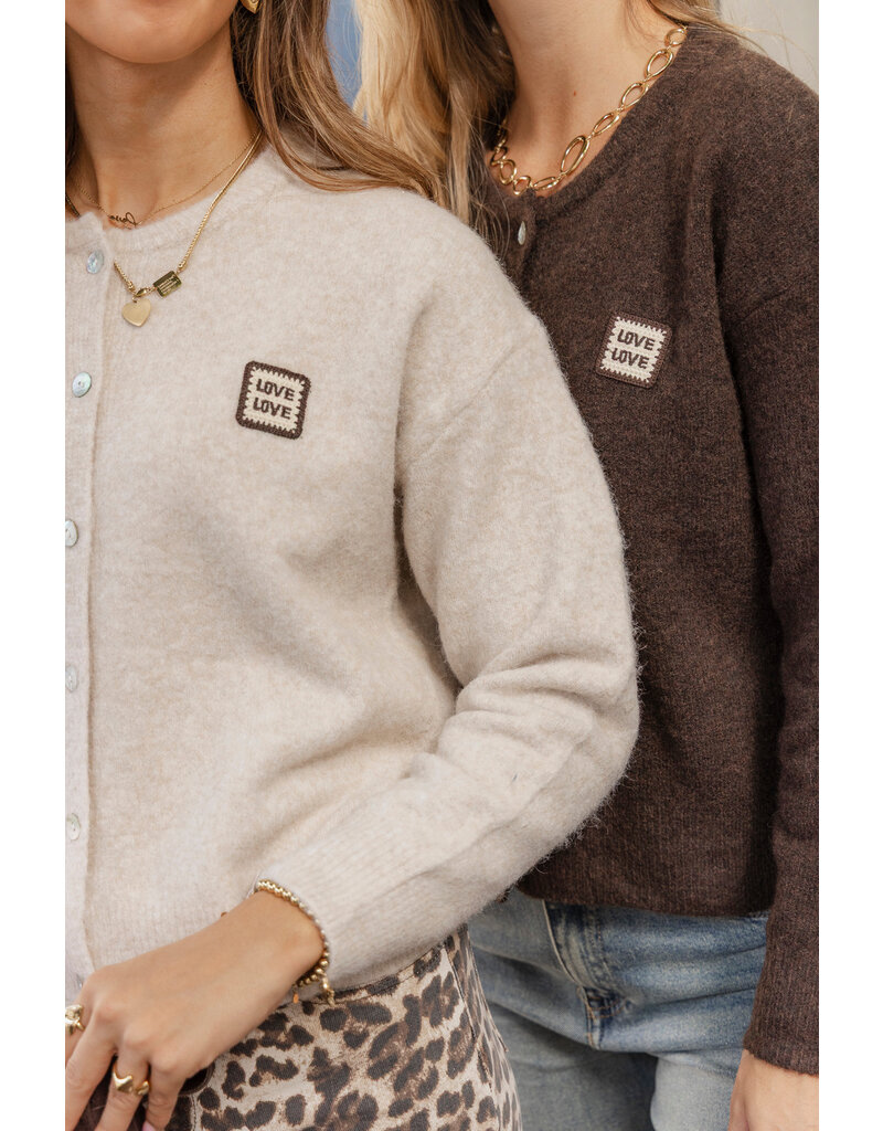 21Jewelz Vestje met love embleem - beige