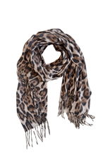 21Jewelz Sjaal met panterprint - zwart/bruin