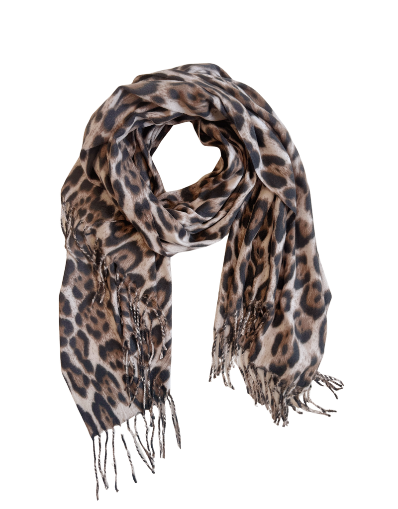 21Jewelz Sjaal met panterprint - zwart/bruin