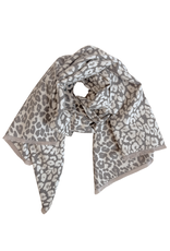 21Jewelz Sjaal met lichte panterprint - ecru/grijs