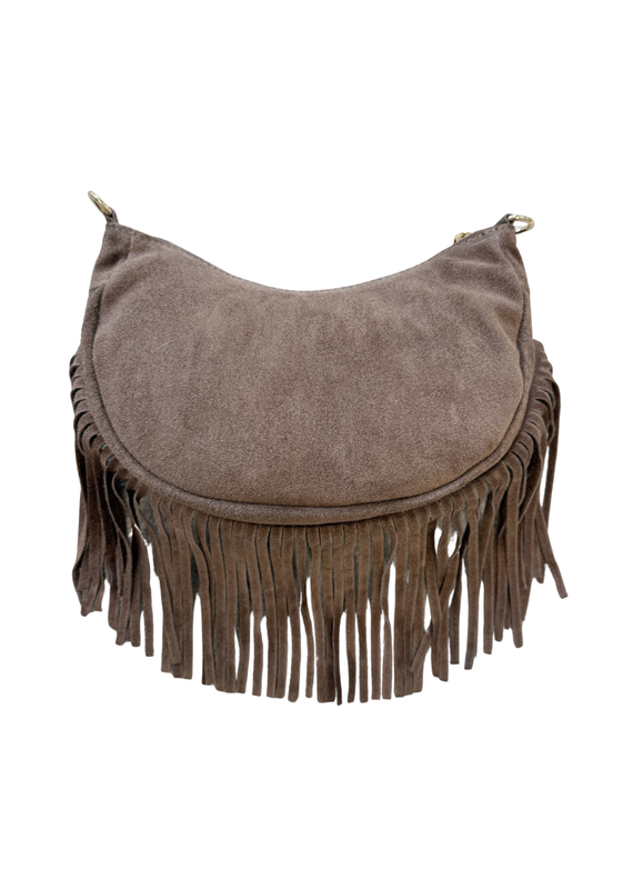 21Jewelz Kleine tas met franjes - taupe