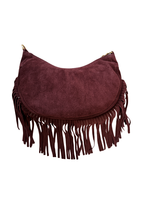 21Jewelz Kleine tas met franjes - bordeaux
