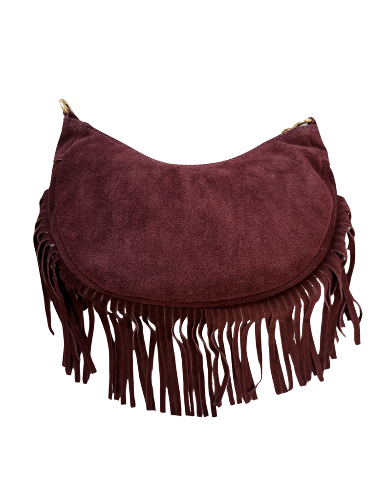 21Jewelz Kleine tas met franjes - bordeaux