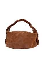 21Jewelz Suede tas met gevlochten hengsel - cognac