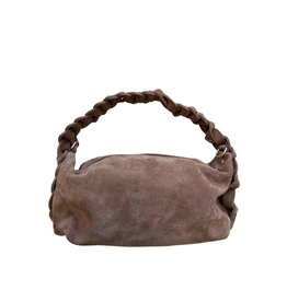 21Jewelz Suede tas met gevlochten hengsel - taupe