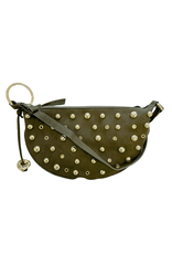 21Jewelz Halfronde tas met studjes - khaki