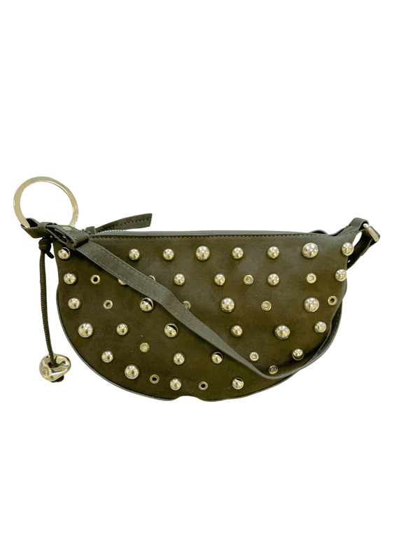 21Jewelz Halfronde tas met studjes - khaki