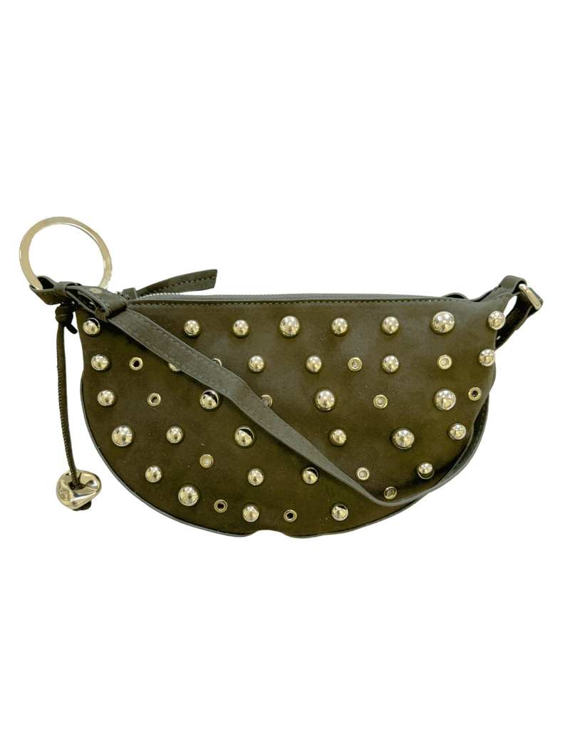21Jewelz Halfronde tas met studjes - khaki