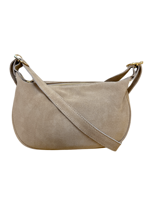 21Jewelz Middel basic suede handtas  - beige