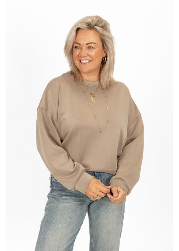 21Jewelz Basic sweater - taupe