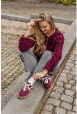 Babouche Babouche | Liva - bordo/white