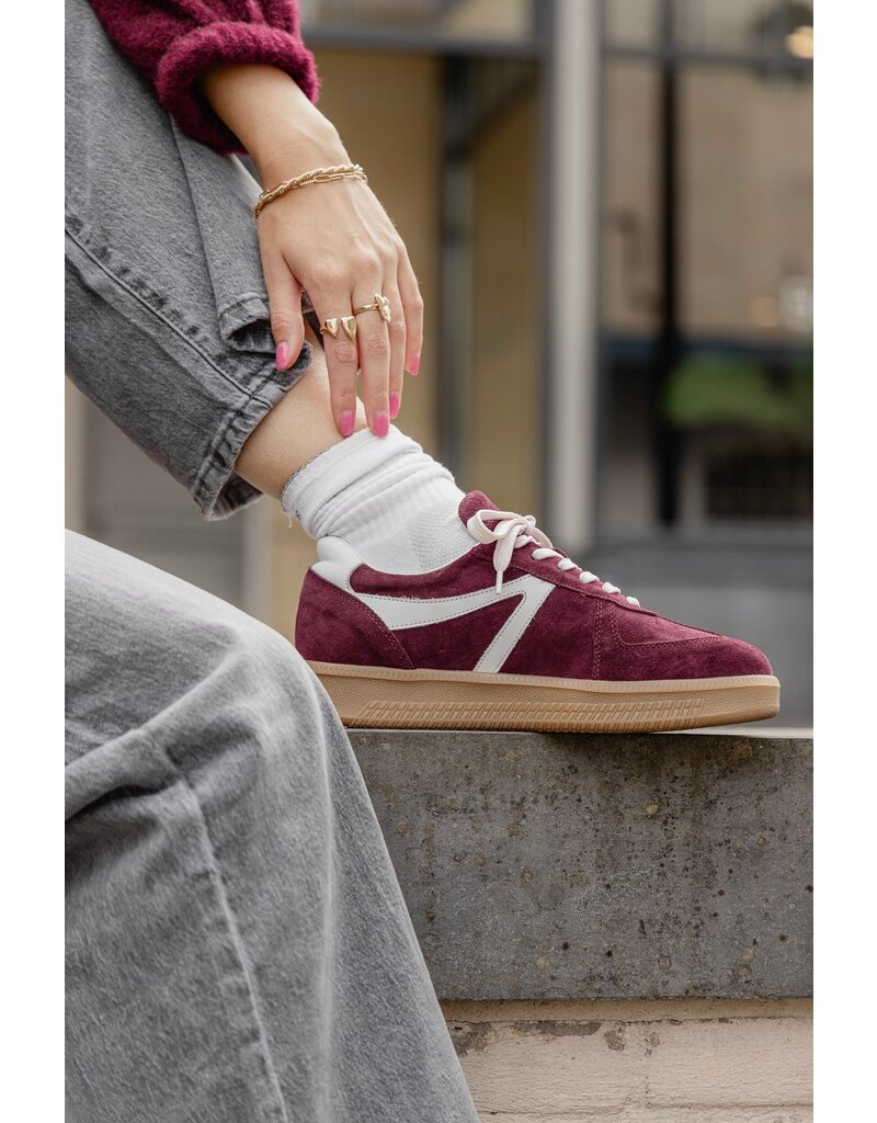 Babouche Babouche | Liva - bordo/white