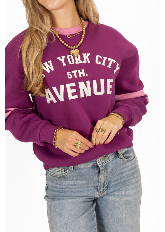 My Jewellery My Jewellery - Paarse sweater "5th Avenue"