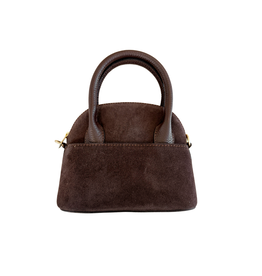 21Jewelz Klein tasje met hengsel - suede donker bruin