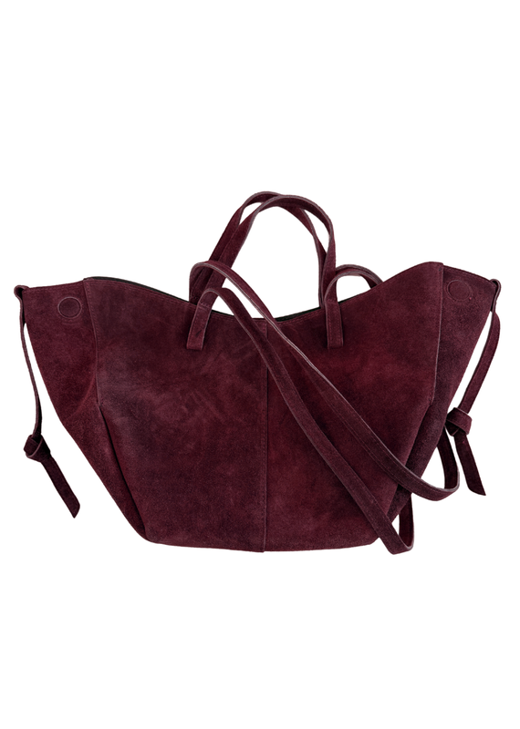 21Jewelz Suede shopper met dubbel hengsel - bordeaux