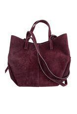 21Jewelz Suede shopper met dubbel hengsel - bordeaux