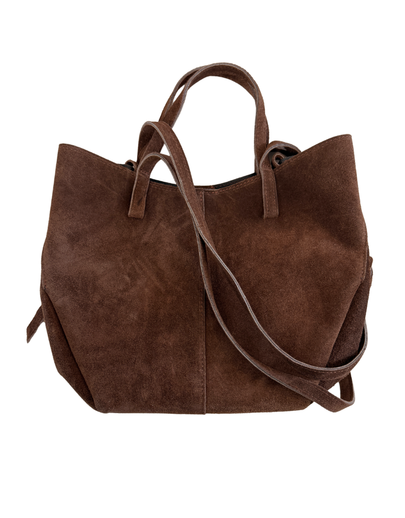 21Jewelz Suede shopper met dubbel hengsel - camel bruin