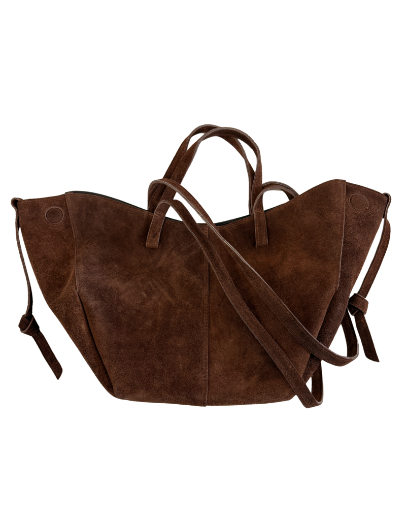21Jewelz Suede shopper met dubbel hengsel - camel bruin