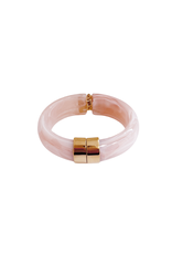 21Jewelz Statement bangle met gouden detail - licht roze