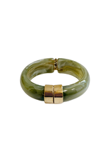 21Jewelz Statement bangle met gouden detail - groen