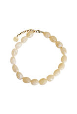21Jewelz Statement ketting met ovale kralen - beige