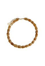 21Jewelz Statement ketting met rechthoekige kralen - camel