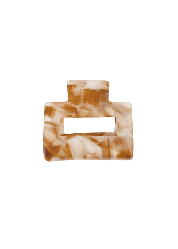 21Jewelz Middelgrote haarklem - camel marmer