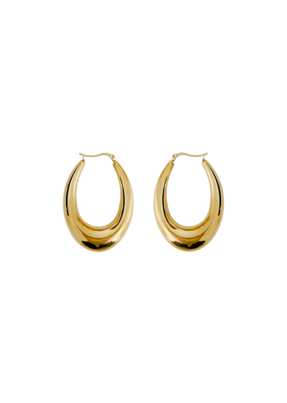 21Jewelz Middelgrote ovale oorhangers - goud