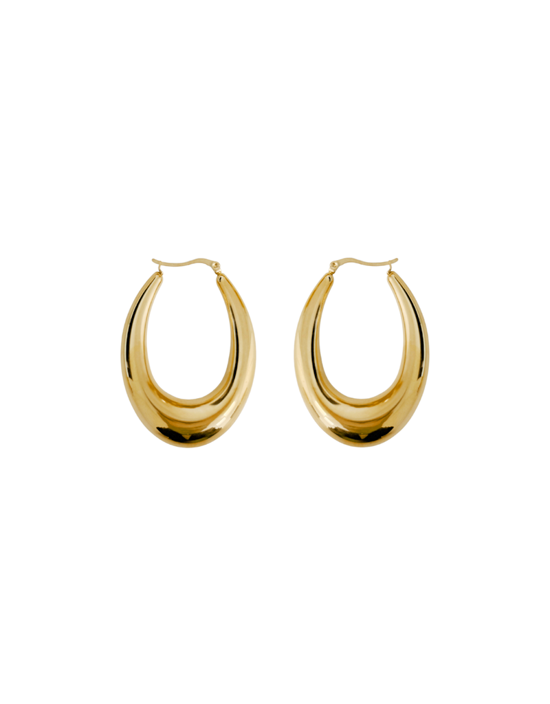21Jewelz Middelgrote ovale oorhangers - goud