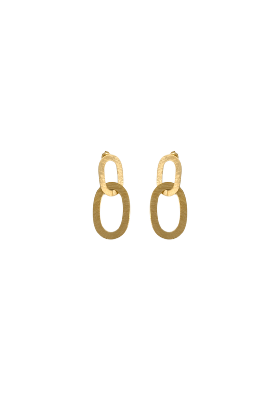 21Jewelz Dubbele ovale oorbellen - goud