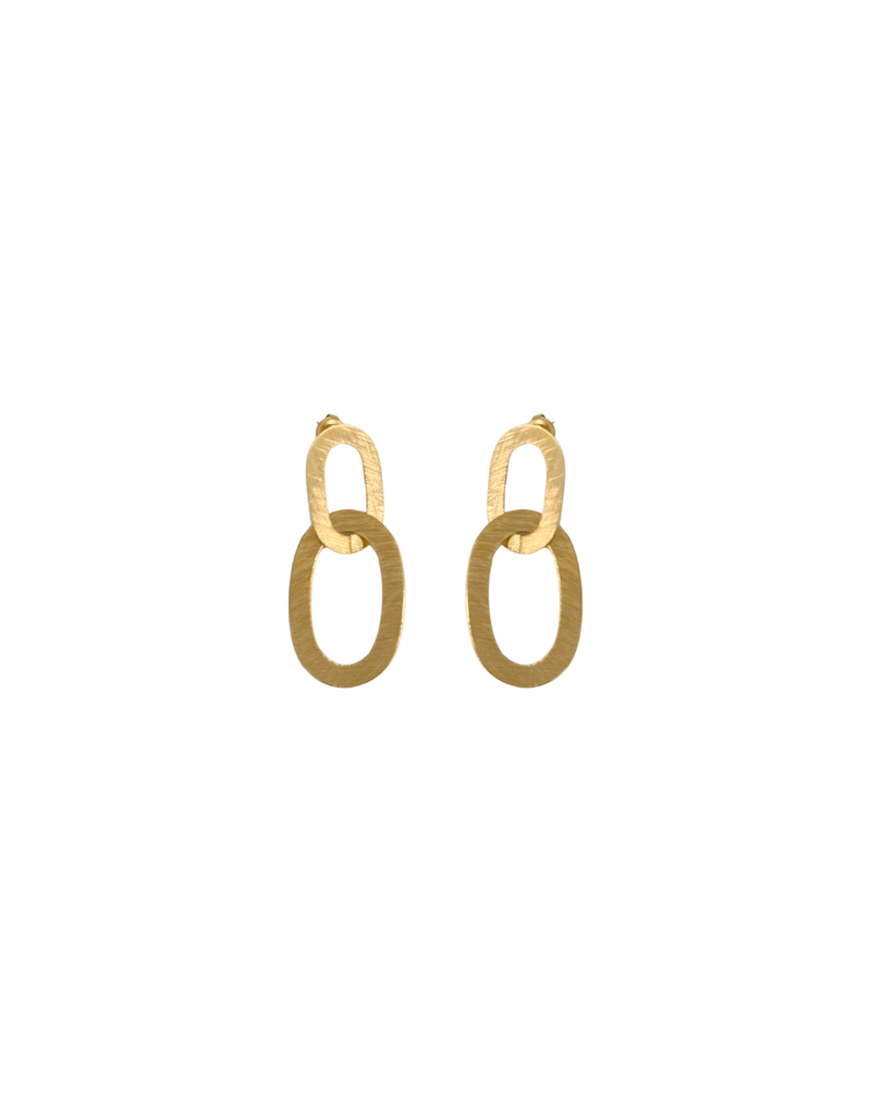 21Jewelz Dubbele ovale oorbellen - goud