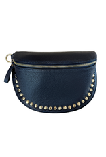 21Jewelz Crossbody tas met gouden studs - donkerblauw