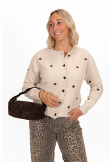 21Jewelz Gebreide hartjes vestje - beige/bruin