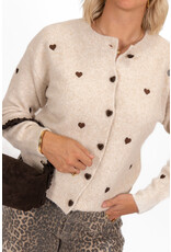 21Jewelz Gebreide hartjes vestje - beige/bruin