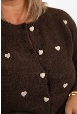 21Jewelz Gebreide hartjes vestje - bruin/goud