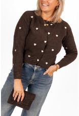 21Jewelz Gebreide hartjes vestje - bruin/goud