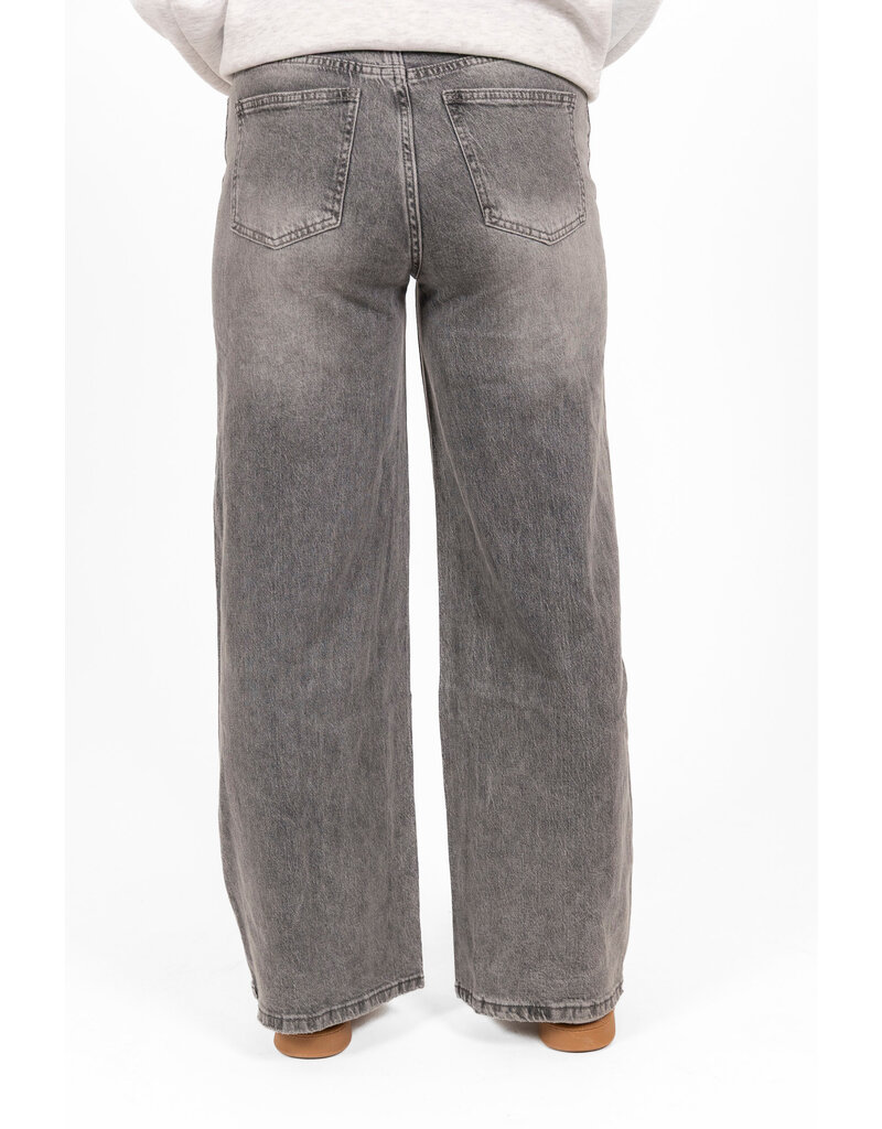 21Jewelz Basic stretch wide leg jeans - grijs