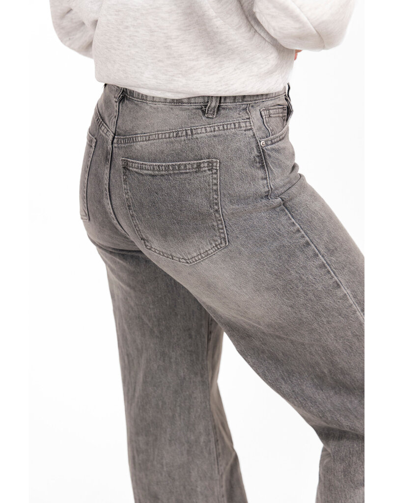 21Jewelz Basic stretch wide leg jeans - grijs