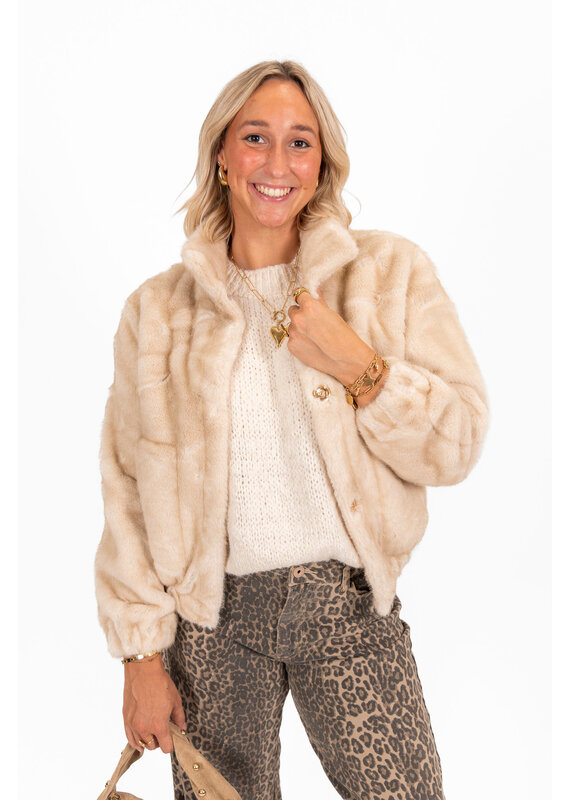 21Jewelz Fluffy jas - beige