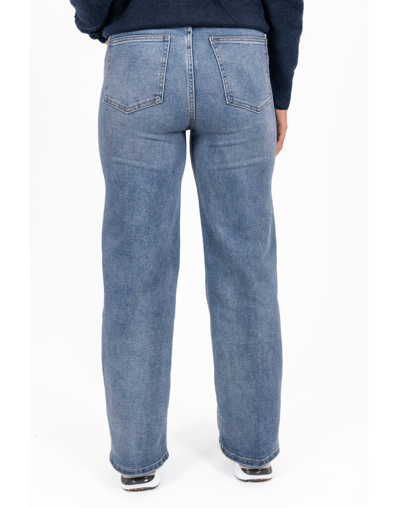 21Jewelz Wide leg jeans met ceintuur - donkerblauw