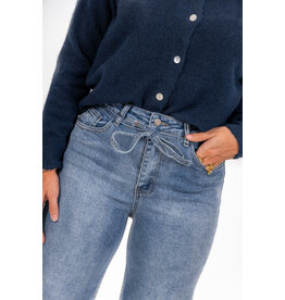 21Jewelz Wide leg jeans met ceintuur - donkerblauw