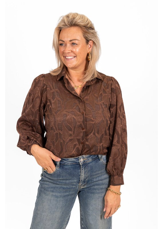 21Jewelz Blouse met patroontje - Bruin