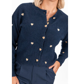 21Jewelz Gebreide hartjes vestje - navy/goud