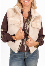 21Jewelz Gilet met rits - fluffy ecru