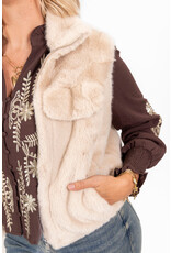 21Jewelz Gilet met rits - fluffy ecru